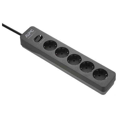 APC PME5B-GR Essential SurgeArrest Charger with 5 Outlets, 230 Volt - Black