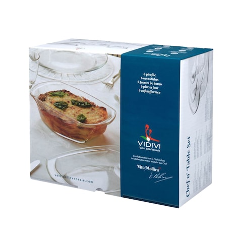Vidivi Chef N Table Oven Dishes Set - 6 Pieces - Clear