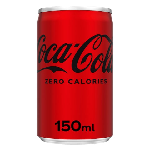 Coca-Cola Zero Calories Carbonated Soft Drink Can 150ml