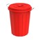 AbelPlast Plastic Drum 70 Liters With Lid - Red