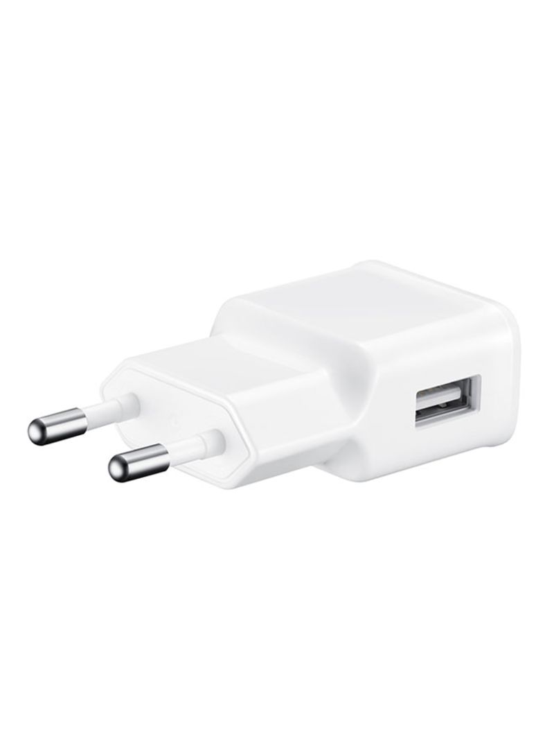 Fast Charging Travel Adapter With Cable White