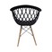 Jilphar Furniture Fancy Polypropylene Chair JP1363A, Black