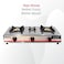 Nobel 3 Gas Burner/3 Brass Burners Gas Stove Stainless Steel Enamel Porcelain Trivet Auto Ignition Tripple Burner 710 x 410 x 140 (W x D x H) mm NGT3001 With 1 Year Warranty
