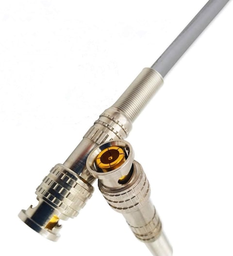 10 Pack BNC Male Connectors RG59 RG6 Screw-on Gold Plated Coaxial Terminal For CCTV Security Surveillance Camera Video Cables