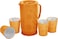 Delcasa Water Jug + Glass, Orange, 2L Plus (4X300 M) - Dc1347