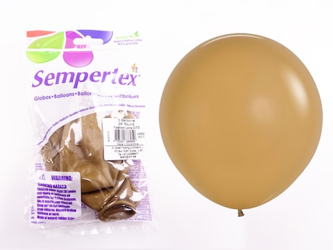 Sempertex 3 pcs, 24&quot; Round Balloons, 30g Latex Balloons, Latte