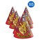 Harry Potter Hogwarts Houses Themed Paper Party Hats Multicolour 6 PCS
