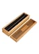 Boscage Wooden Incense Stick Burner Case Storage Box Brown 23.8 x 5.8 x 4.5centimeter