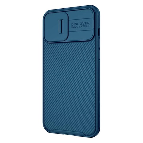 Apple Iphone 12 Pro Max Blue CamSheild Case Cover With Slide Camera Protection