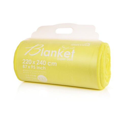 Mintra Microfiber Blanket, 220x240 cm - Yellow