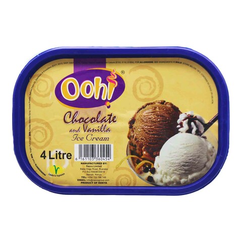 OOH Vanilla&amp;Chocolate Ice Cream 4L