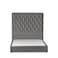 In House Madrid Velvet Bed Frame - Single - 200x90 cm - Gray