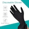 Zalcoon Nitrile Exam Gloves (Large), Black, Latex-Free, Powder-Free, Disposable Gloves, 500 Pieces (5 Packs x 100 Pieces)