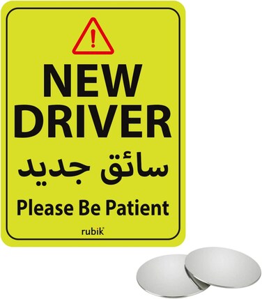 Buy Rubik New Driver Car Sign Vinyl Sticker Please be Patient New Car ...