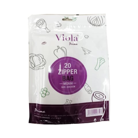 Viola Zipper Bag Medium 20 Count