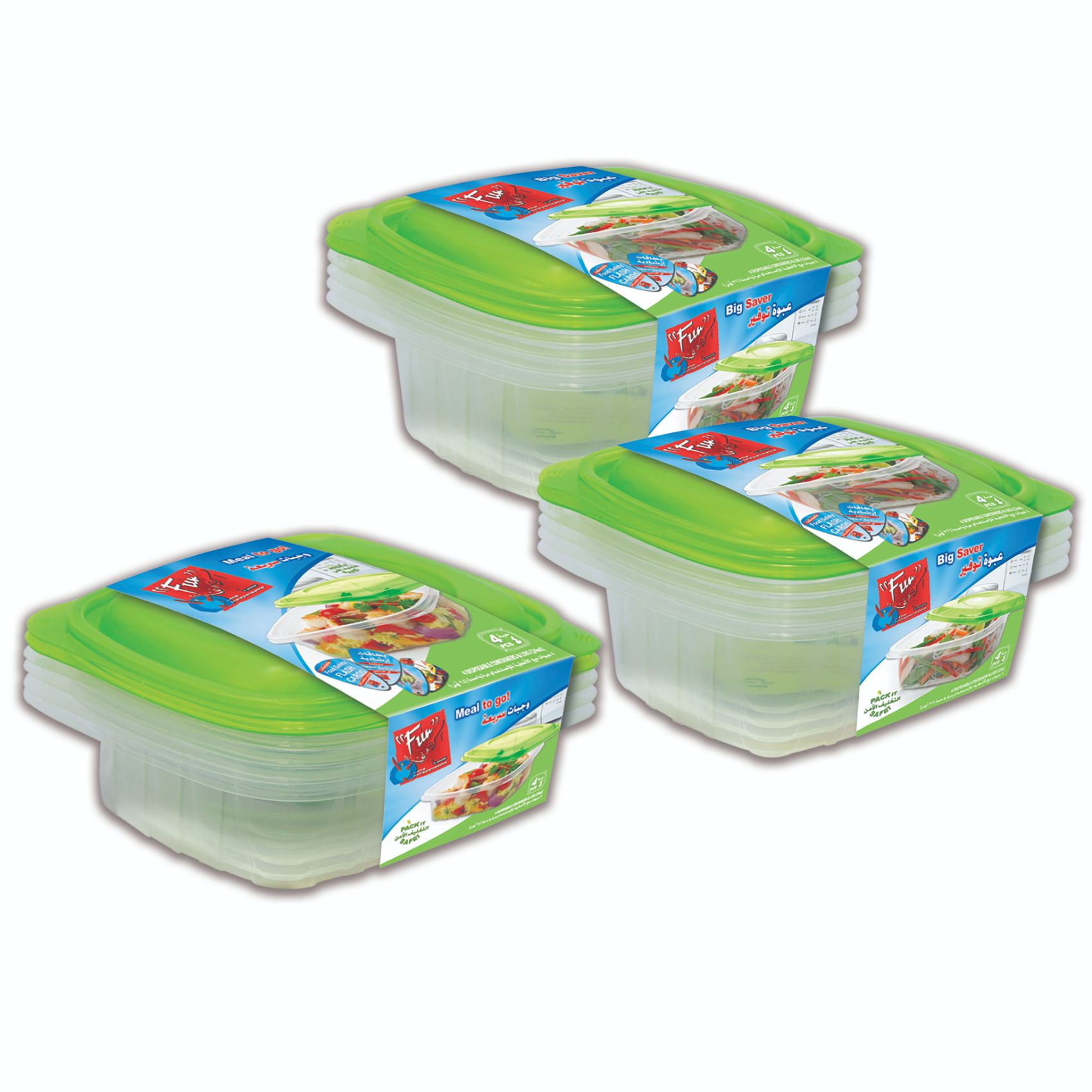 Fun Containers Buy Fun Container Clear 1L Pack of 2 And 720ml Pack of 2 Online ...