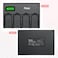 DMK Power 4-Channel Charger And NP-F970 (9800mAh) 4-pack Batteries made for LED Video Light and Monitor only (Not for Cameras)