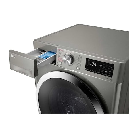 LG Vivace Front Loading Digital Full Automatic Washing Machine - 8 Kg - Silver - F4R3TYGCP