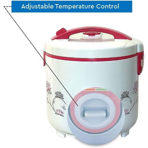 Nobel 2.5 Litres Rice Cooker, Temperature Control, Plastic Body NRC25 White