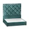 In House Victoria Velvet Bed Frame - Queen - 200x140 cm - Turquoise