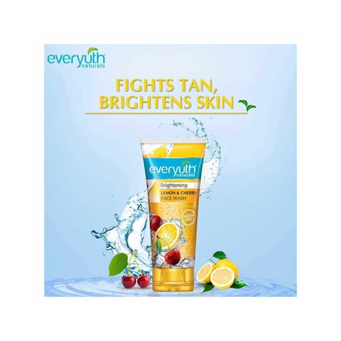 Everyuth Naturals Lemon And Cherry Face Wash Yellow 150g