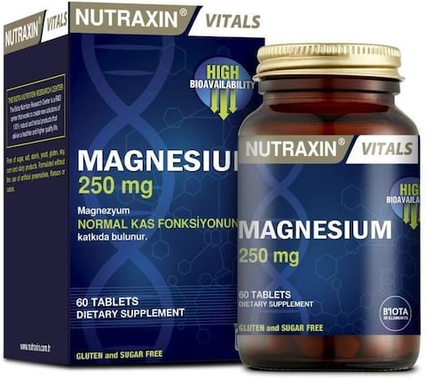 Nutraxin Vitals Magnesium 250mg 60 Tabs