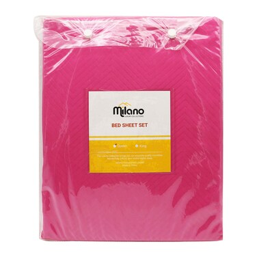 Milano 4 Pieces Bedsheet Plain Assorted King