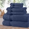 Comfy 550 GSM Set of 6 100% Cotton Towel Set - Blue