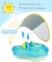 Free Swimming Baby Infant Pool Float With Sun Canopy Inflatable Floatie Sponge Safety Bottom Support Water Toys Swim Trainer For Age Of 3-72 Months (Blue, Xl)