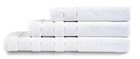 3 Piece Towel Set Super Soft &amp; Absorbent Luxury Hotel Quality 100% Turkish Genuine Cotton, 1 Bath Towel, 1 Hand Towel, 1 Washcloth, - 3 Piece Towels Bright White