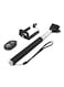Trands - Wireless Selfie Stick With Bluetooth Shutter Black/Silver