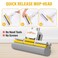 PVA Sponge Mop 33cm, Telescopic Handle Quadruple Roller  3 Extra Super Absorbent PVA Sponge Refill   Household Cleaning Tool  Best for Kitchen, Tiles, Multi-Surface Hard Floor (1+3)