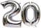 Gezhu - Party Decorations Adult Birthday Anniversary Decoration Supply Gold Silver 40 Inch Large Number Figure Balloons 10 20 30 40 50 60 70 80 90 Yrs