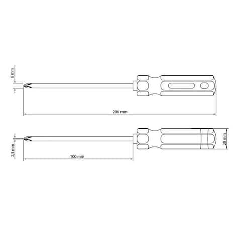 Tramontina Cross Point Screwdriver 1/16x3 Inch