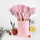 11Pcs Silicone Cooking Utensils Non-stick Spatula Spoon Brush Kitchen Tools - Pink
