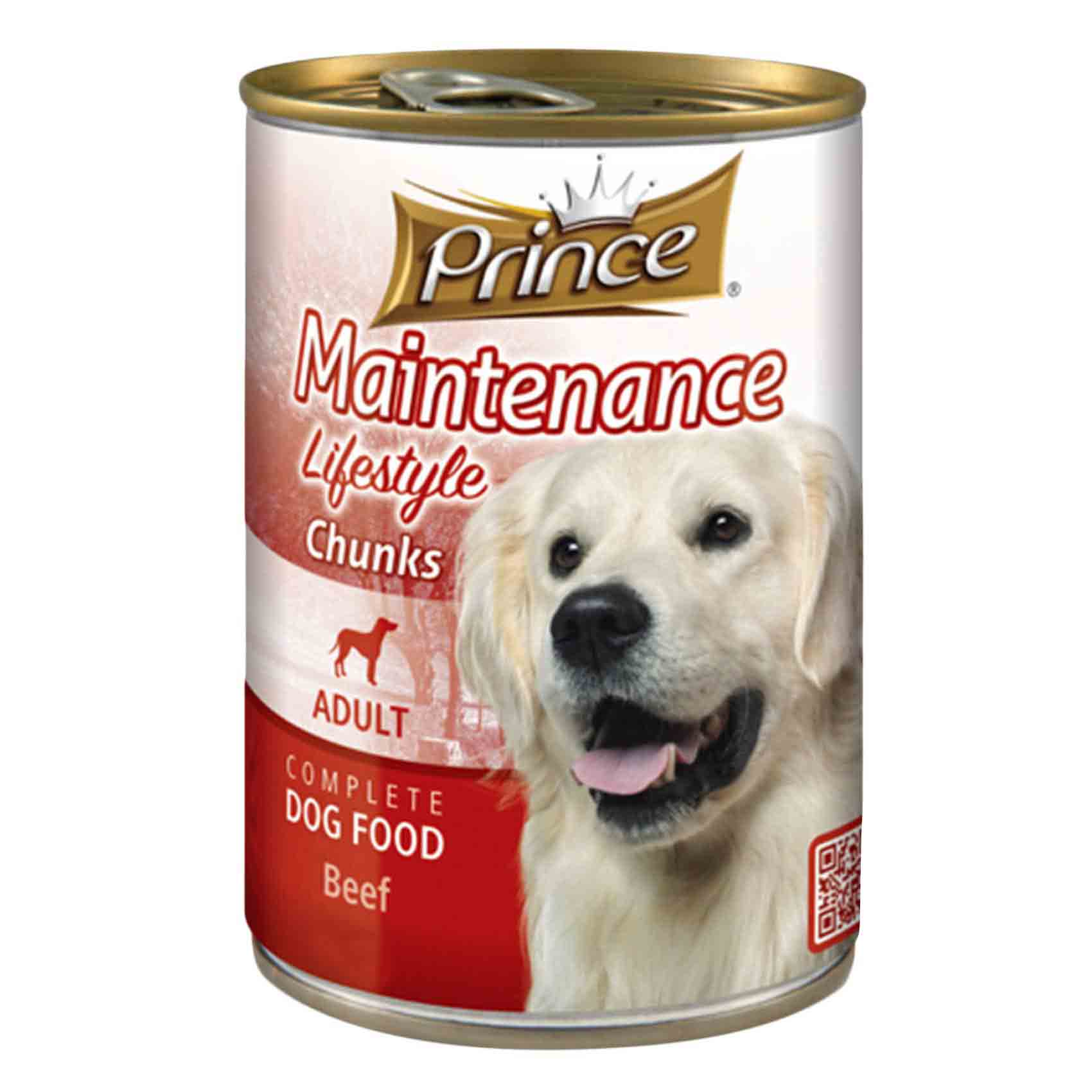 Buy Prince Beef Chunks Complete Adult Dog Food 405g Online