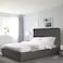 In House Al Shahba Velvet Bed Frame - Single - 200x100 cm - Dark Gray