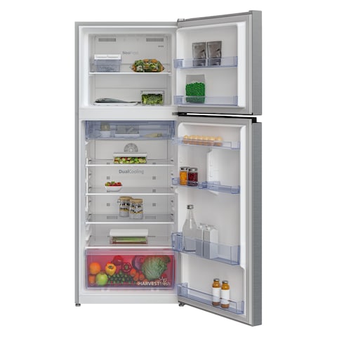 Beko Refrigerator 409Ltr Gross 172x66 Cm Neo Frost ProSmart Inverter Compressor Cool Room Brushed Silver RDNT401XS