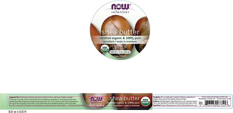 Now Solutions Shea Butter, Organic, 3 Oz.