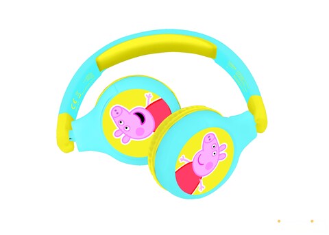 Peppa Pig 2 in 1 Bluetooth&reg; and Wired foldable Headphones with kids safe volume