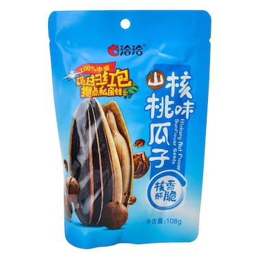 Qia Qia Hickory Nut Flavour Sunflower Seeds Snacks 108g
