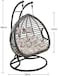Yulan 2 Person Comfortable Hanging Chair Outdoor Patio Swing Hanging With Double Pole Grey 473