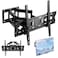 Full Motion TV Wall Mount For Most 32-80 inch TV, Swivel And Tilt TV Mount With Rugged Double Arm Bracket, Universal Flexible TV Stand