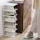 6 Layer Shoe Rack, Assembly Required, Shoe Storage, Entryway Storage, Space Saving,Multi Steps Adjustable Plastic Shoe Organizer Rack White