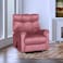 In House Velvet Rocking &amp; Rotating Recliner Chair - Dark Pink - AB011