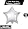 Party Time 6-Pieces 18 Inches Silver Star Foil Balloons Set For Wedding, Anniversary, Birthday Party Decorations - Party Supplies