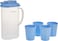 Flamingo Pitcher With 4 Cups, Clear/Blue, 2.0 Litres + 290 ml, FL5912Wj