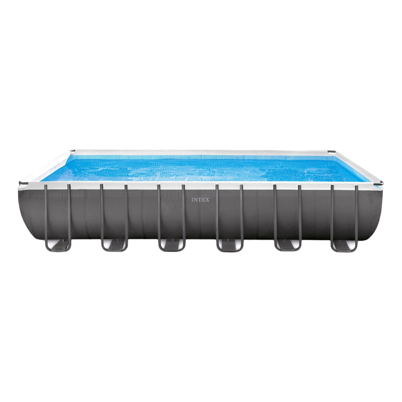 Buy Intex Ultra Frame Rectangular Swimming Pool Dark Grey 975x488x132cm ...