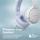 Promate Kids Wireless Bluetooth Headphones with LED Cat Ears, Safe Volume Limit, Mic, AUX, TF Card Slot, Panda Lilac