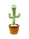 Generic Dancing Cactus Twisting Music Toy Premium Chargable Green Color For 2+ Years Age Group Kids